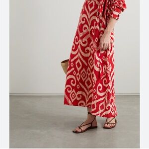 Red Patterned Maxi Dress